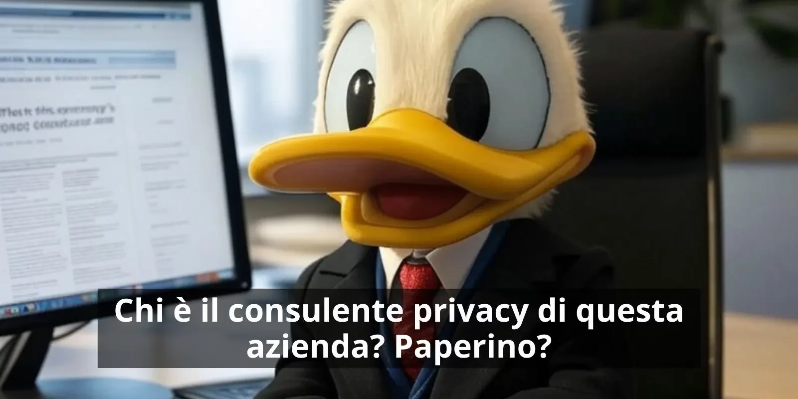 Chi è il consulente privacy di questa azienda? Paperino? Chi è il consulente privacy di questa azienda? Paperino?