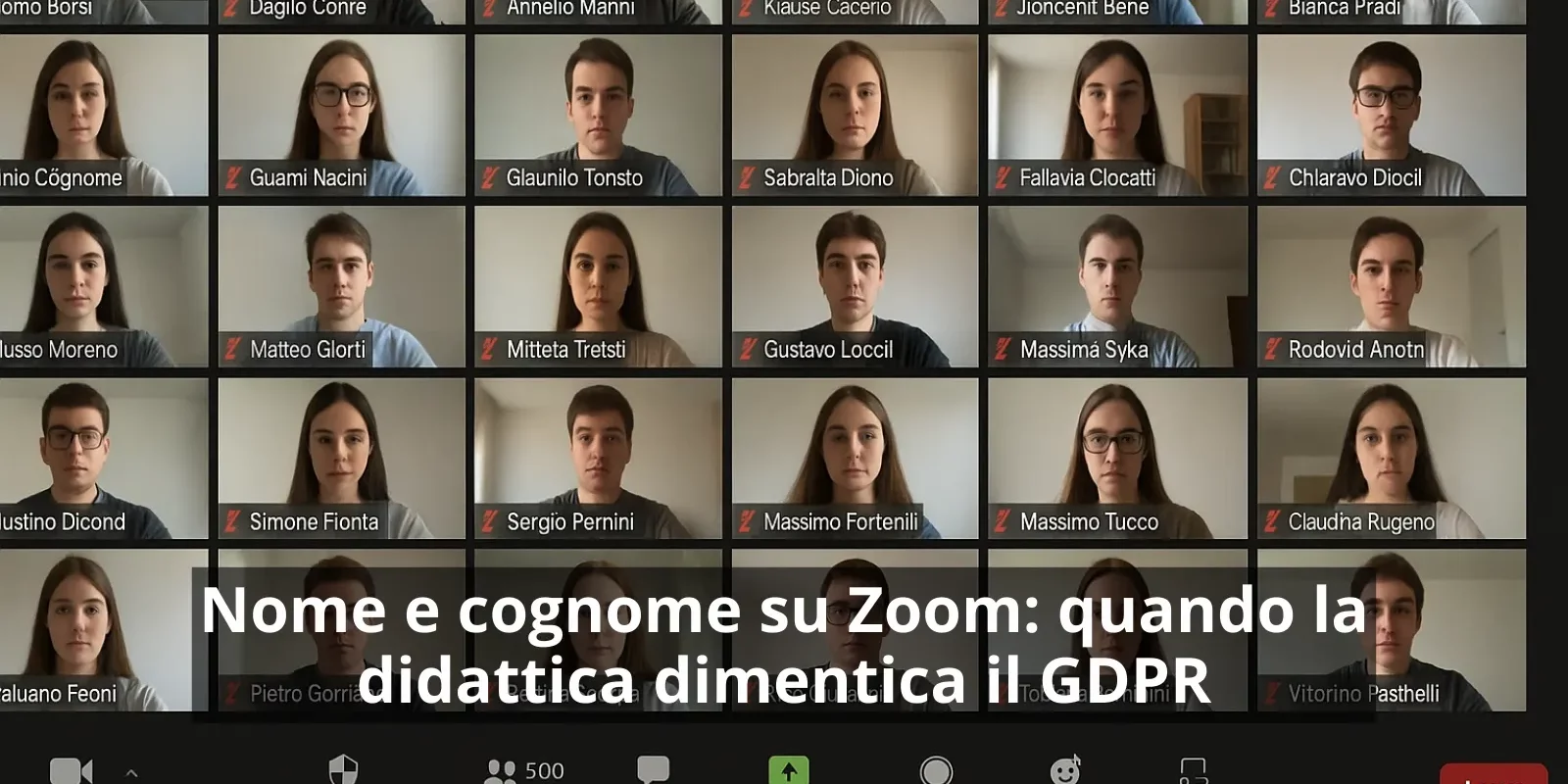 Nome e cognome su zoom quando la didattica dimentica il GDPR