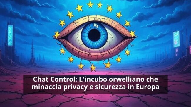 Chat Control incubo orwelliano che minaccia privacy e sicurezza in Europa Chat Control: L'incubo orwelliano che minaccia privacy e sicurezza in Europa