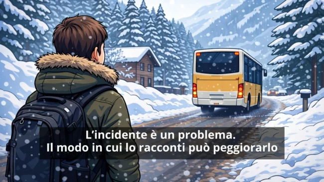 L’incidente è un problema. Il modo in cui lo racconti può peggiorarlo